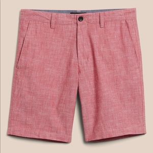 Men’s Banana Republic Chambray Shorts Dune Red 9” Inseam New with Tags $65